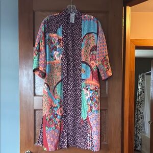 XS Chico's Multicolor Open Front Kimono